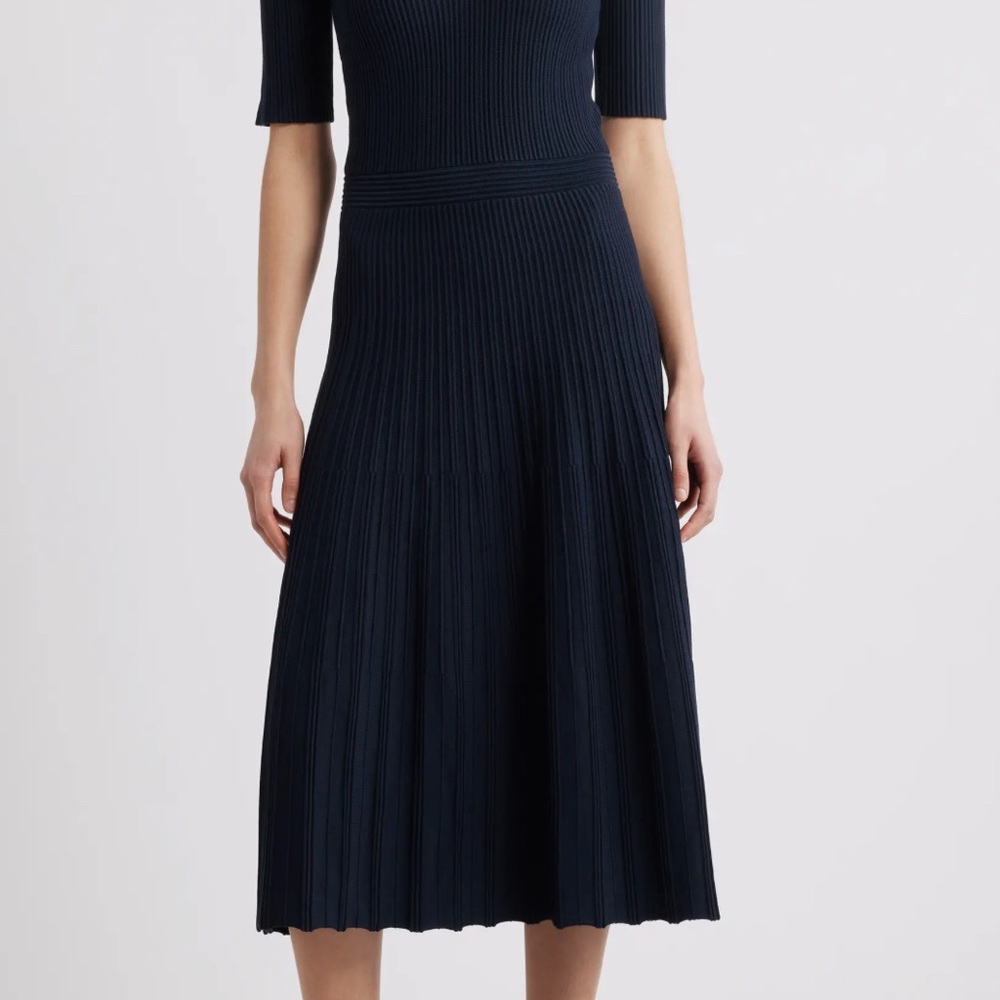 Boss Elegant Navy Midi Dress
